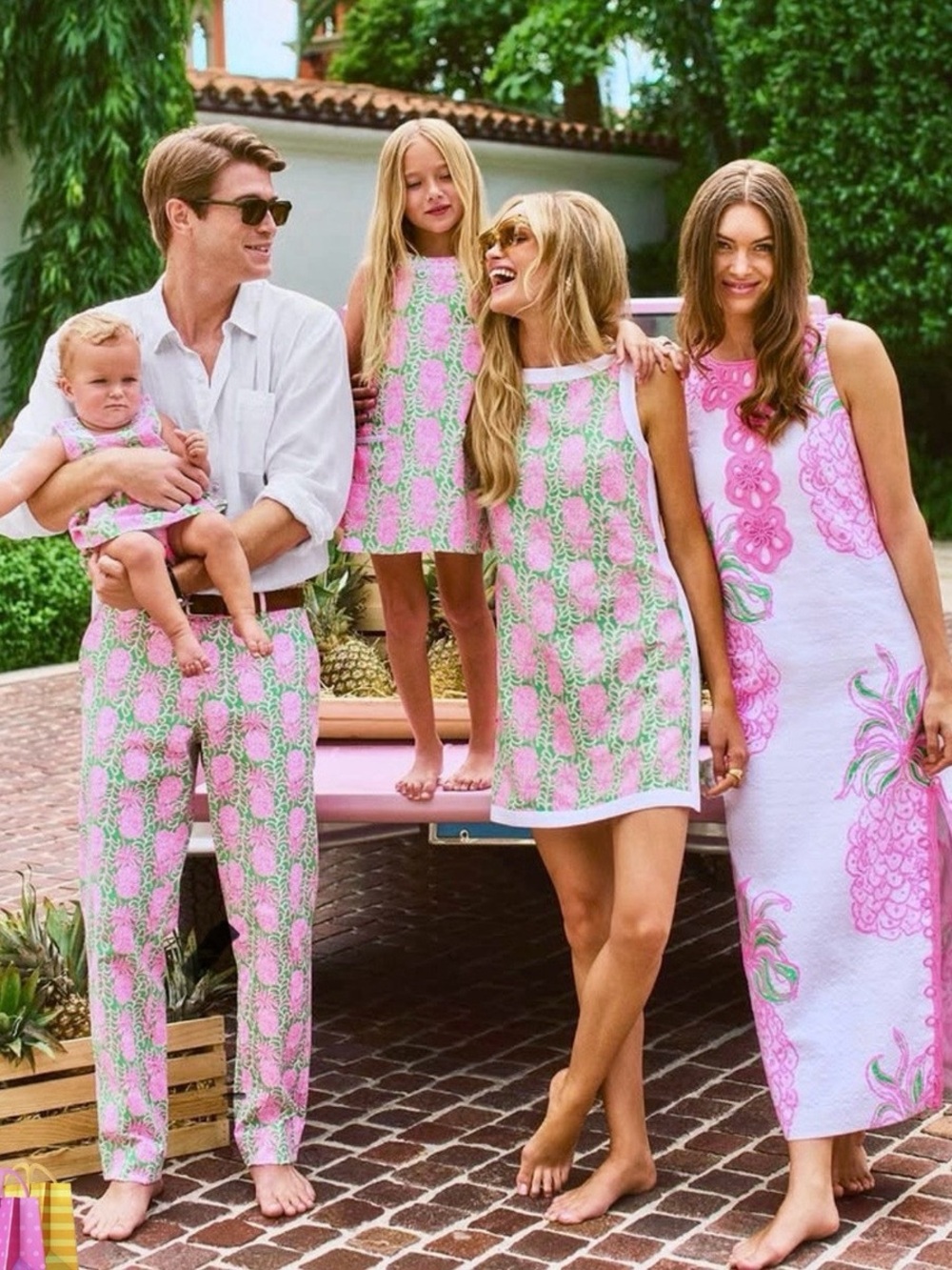 Lilly Pulitzer Marleigh Maxi Shift Dress Size 6 Pink Pineapple Lace Resort - Picture 8 of 14